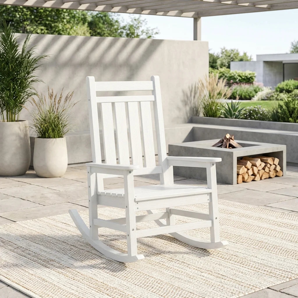 Arterki Outdoor Oversized Rocking Chair - Square