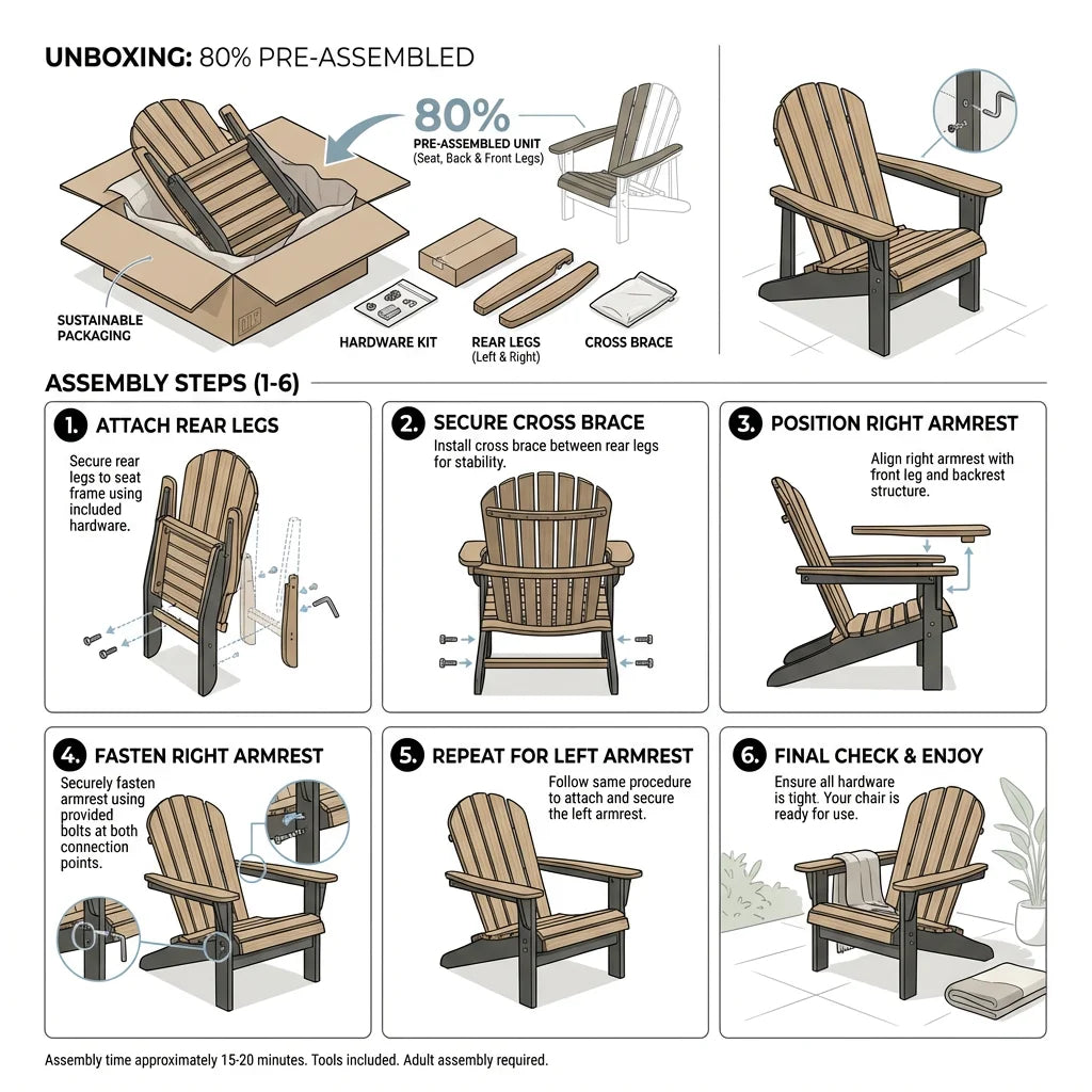 Arterki Outdoor Folding Adirondack Chair
