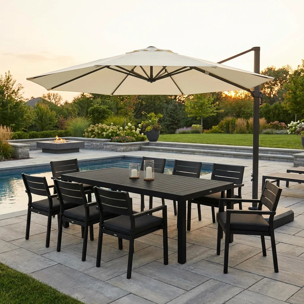 Arterki Outdoor 10-Piece HDPE All-Weather Dining Set