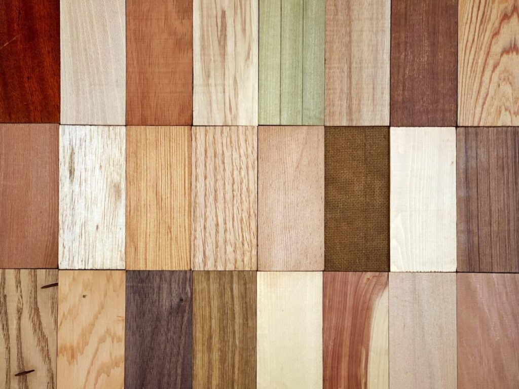Selection of wood samples